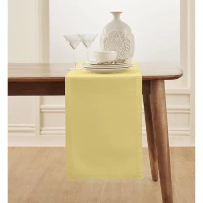 Solino Home Cotton Linen Table Runner In Yellow