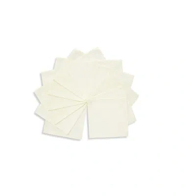 Solino Home Dru - Cotton Linen Plain Cocktail Napkins In Ivory