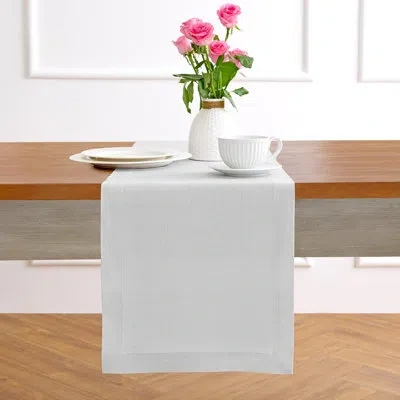 Solino Home Fete - 100% Pure European Linen Table Runner In White
