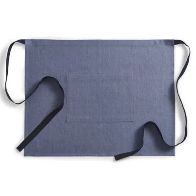 Solino Home Linen Apron 21 X 27 Inch For Dining Table, Holiday And Everyday Table Decor In Blue
