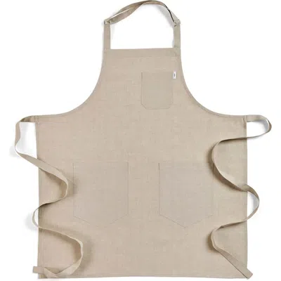 Solino Home Linen Bib Apron In Brown