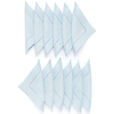 Solino Home Linen Cocktail Napkins In Blue