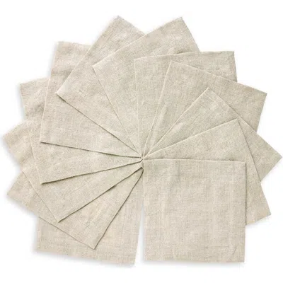 Solino Home Linen Cocktail Napkins In Brown