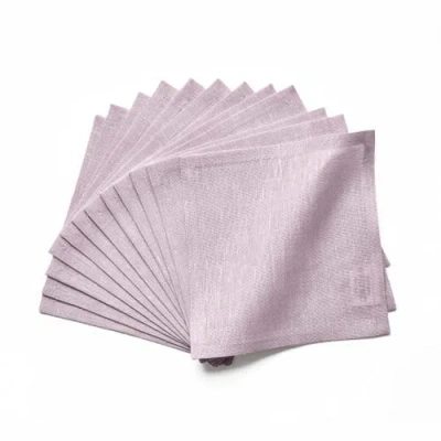 Solino Home Linen Cocktail Napkins In Gray