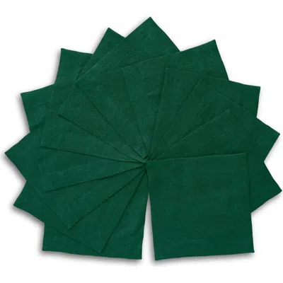 Solino Home Linen Cocktail Napkins In Green