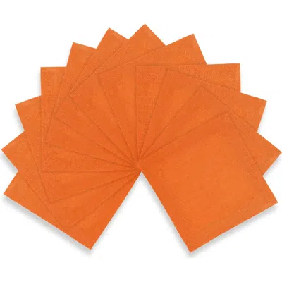 Solino Home Linen Cocktail Napkins In Orange