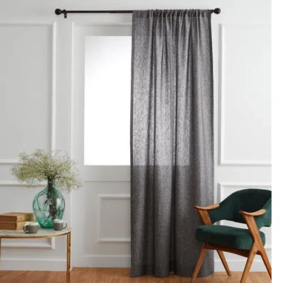 Solino Home Linen Curtain With Light Filtering Rod Pocket For Living Room, Bedroom