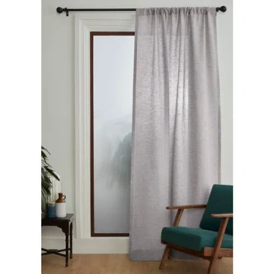 Solino Home Linen Curtain With Light Filtering Rod Pocket For Living Room, Bedroom In Gray