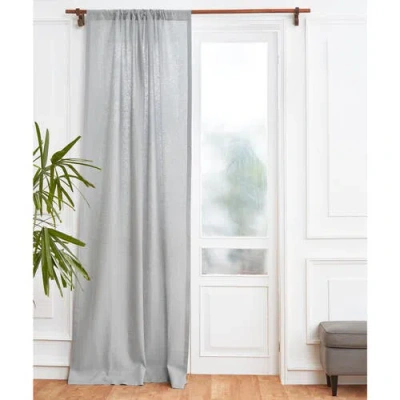 Solino Home Linen Curtain With Light Filtering Rod Pocket For Living Room, Bedroom In Gray