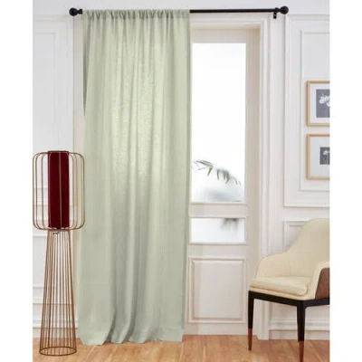 Solino Home Linen Curtain With Light Filtering Rod Pocket For Living Room, Bedroom In Green