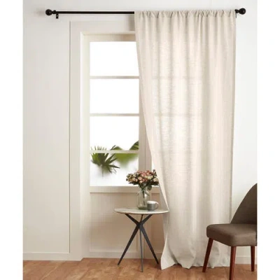 Solino Home Linen Curtain With Light Filtering Rod Pocket For Living Room, Bedroom In Neutral