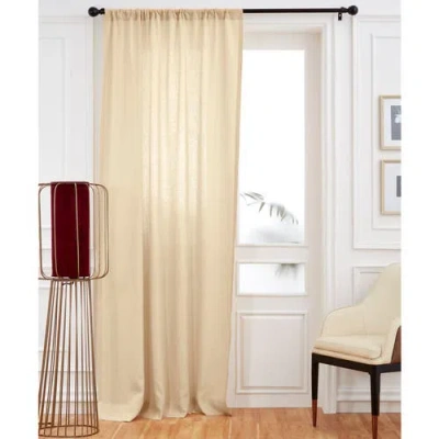 Solino Home Linen Curtain With Light Filtering Rod Pocket For Living Room, Bedroom In Neutral