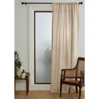 Solino Home Linen Curtain With Light Filtering Rod Pocket For Living Room, Bedroom In Neutral