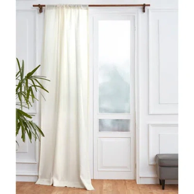 Solino Home Linen Curtain With Light Filtering Rod Pocket For Living Room, Bedroom In White