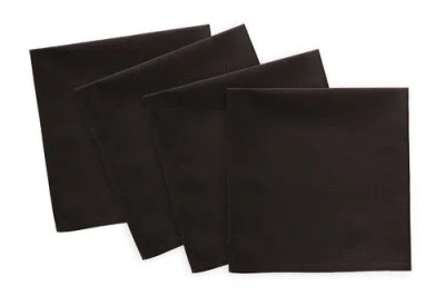 Solino Home Linen Dinner Napkins In Black