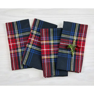 Solino Home Linen Dinner Napkins In Black