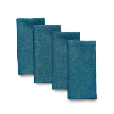 Solino Home Linen Dinner Napkins In Blue