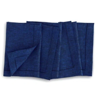 Solino Home Linen Dinner Napkins In Blue