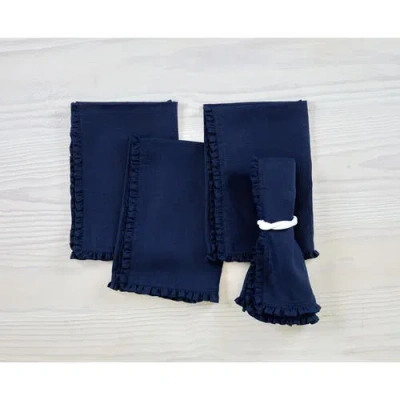 Solino Home Linen Dinner Napkins In Blue