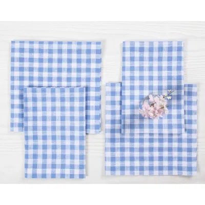 Solino Home Linen Dinner Napkins In Blue