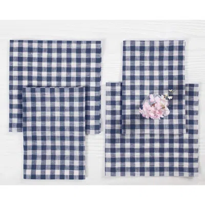 Solino Home Linen Dinner Napkins In Blue