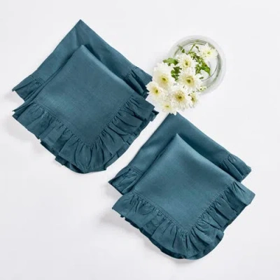 Solino Home Linen Dinner Napkins In Blue