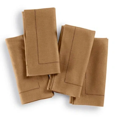 Solino Home Linen Dinner Napkins In Brown