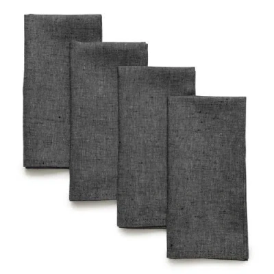 Solino Home Linen Dinner Napkins In Gray