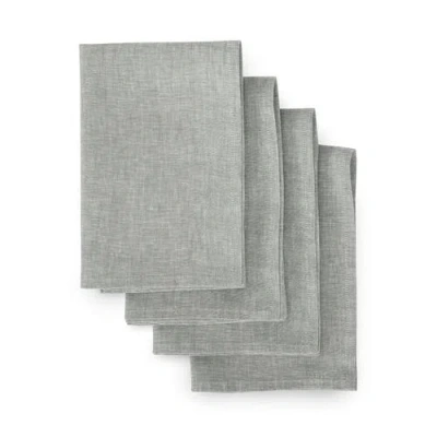 Solino Home Linen Dinner Napkins In Gray