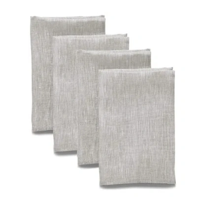 Solino Home Linen Dinner Napkins In Gray