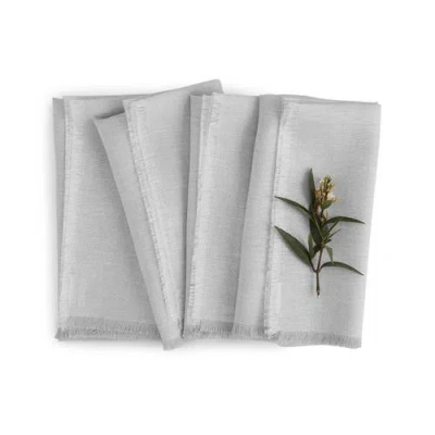 Solino Home Linen Dinner Napkins In Gray