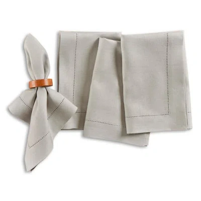 Solino Home Linen Dinner Napkins In Gray