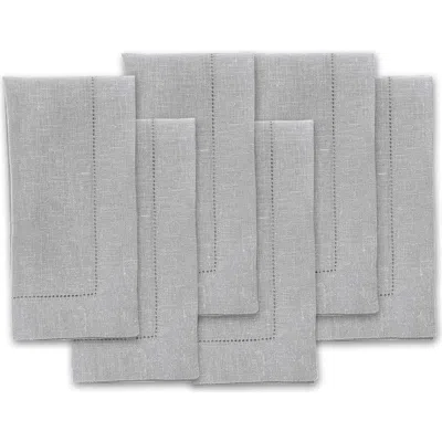 Solino Home Linen Dinner Napkins In Gray