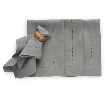 Solino Home Linen Dinner Napkins In Gray