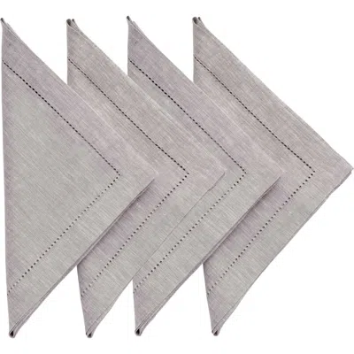 Solino Home Linen Dinner Napkins In Gray
