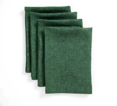 Solino Home Linen Dinner Napkins In Green