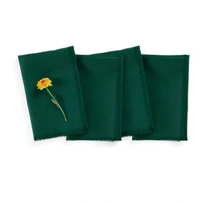 Solino Home Linen Dinner Napkins In Green