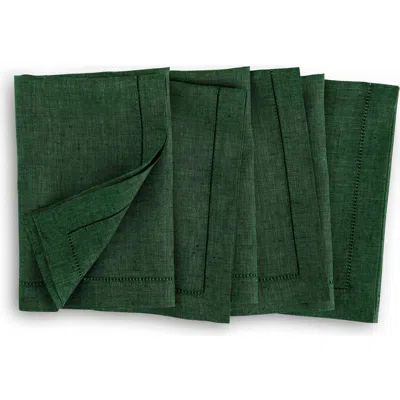 Solino Home Linen Dinner Napkins In Green