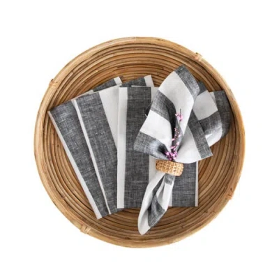 Solino Home Linen Dinner Napkins In Multi