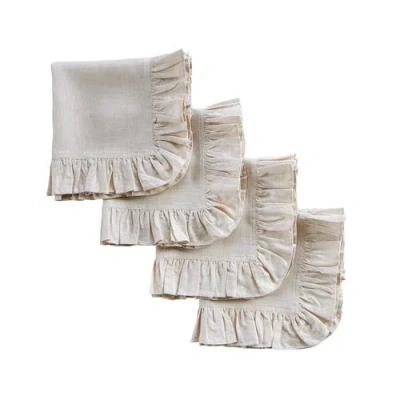 Solino Home Linen Dinner Napkins In Neutral