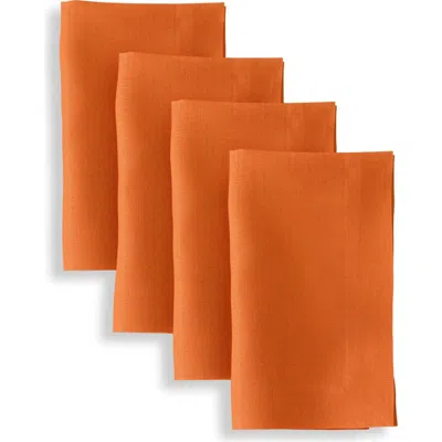 Solino Home Linen Dinner Napkins In Orange