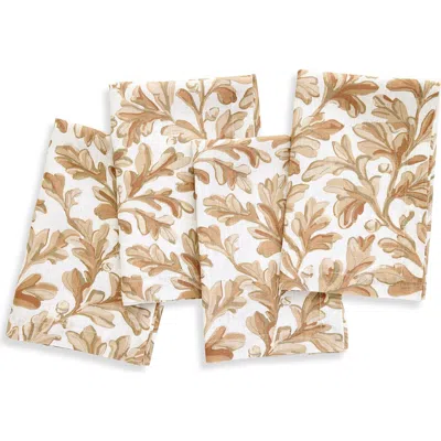 Solino Home Linen Dinner Napkins In Orange