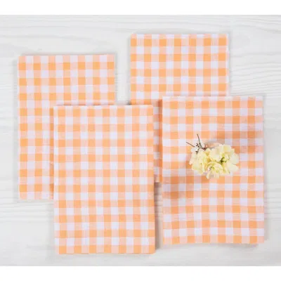 Solino Home Linen Dinner Napkins In Orange