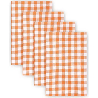Solino Home Linen Dinner Napkins In Orange