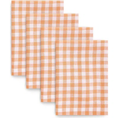 Solino Home Linen Dinner Napkins In Orange