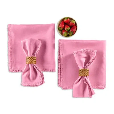 Solino Home Linen Dinner Napkins In Pink