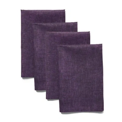Solino Home Linen Dinner Napkins In Purple