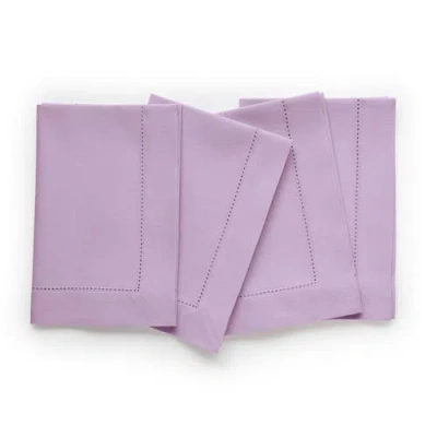 Solino Home Linen Dinner Napkins In Purple