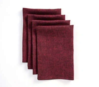 Solino Home Linen Dinner Napkins In Red