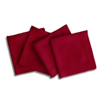 Solino Home Linen Dinner Napkins In Red